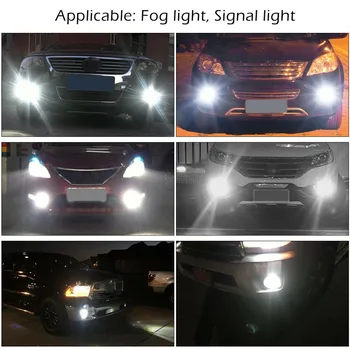 2VNT LED Lemputės H7 200W Automobilio LED Rūko Žibintų Lemputės 6000K Komplektas HID Canbus Klaidų Rūko/Žibinti Automobilių Reikmenys