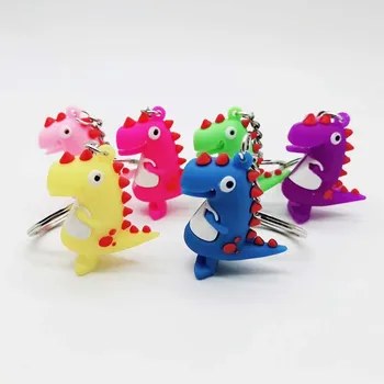 6pcs/set Animacinių filmų Dinozaurų PVC Keychain Vaikams Gimtadienio Dekoracijas, Baby Shower 