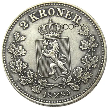 Norvegija 2 Kroner rinkinys(1878-1902) 6pcs sidabruotas Monetos KOPIJA
