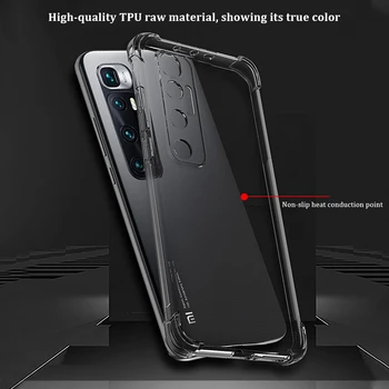 Silikono Aišku, TPU Case For Xiaomi Mi Ultra 10 10 Pastaba Lite Mi 10 Pro 5G Vti 9 9T Pro 9 Mi SE POCO X2 Ultra Plonas Skaidrus Atveju