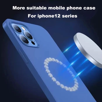 Naujų europos sąjungos Oficialusis Originali Skystu Silikonu Atveju iPhone 12 Pro Max 12Mini 12Pro 12 Magnetinio Prabanga Belaidžio Nemokamai Padengti Atveju