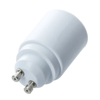 2 Pakuočių Balta LED Lemputė GU10 į E27 kištukinis Adapteris