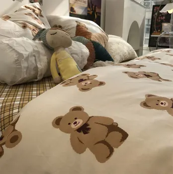 Europos animacinių filmų turėti patalynės komplektas vaikas paauglių,patogus medvilnės twin visą karalienė namų tekstilės paklode pagalvės užvalkalą antklode padengti