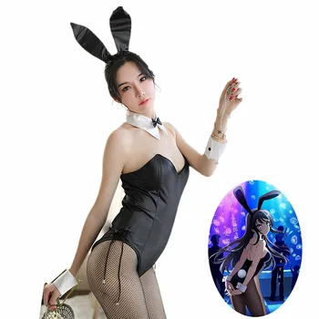 5Pc Seishun Buta Yarou Wa Bunny Mergina Senpai No Yume Wo Minai Cosplay Helovinas Kostiumas Sexy Cute Bunny Dirbtiniais Odos