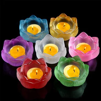 2 stilių Lotus Tealight Žvakės Laikikliai Dervos Pelėsių 