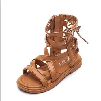 Karšto parduoti vasaros mados Romos batai High-top merginos sandalai vaikus gladiatorių sandalai bamblys vaikų sandalai mergaitėms aukštos kokybės batus