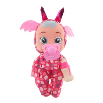 8-10inch Interaktyvus Baby Doll su Žindukas Leidžia Garso Efektai Verkti Funkcijas, Berniukų, Mergaičių, Kūdikių Žaislai