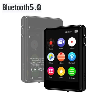 X62 MP3 Grotuvas Bluetooth 5.0 Metalo Jutiklinis Ekranas 2,4 colių vidinis Garsiakalbis 16GB su E-knyga, FM Radijo, Balso Įrašymo Vaizdo Grotuvas