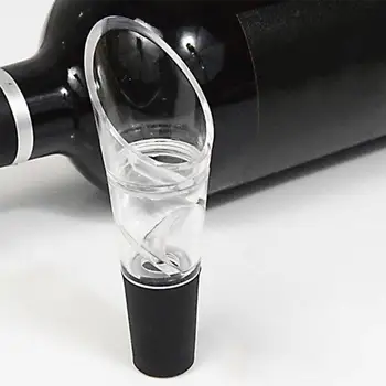 1pc Silikono Raudonas Vynas Decanter Aeratorius Nešiojamų užpilkite Vandens Kamščiu Priedai Gazavimo Įrankiai Butelis Mediniai Baro Virtuvė S6D3