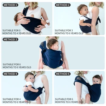 Daugiafunkcinis Baby Sling Wrap Naujagimiui Vežėjas Wrap Babyback Ergonomiškas Kūdikių Dirželis Kūdikis Miega Dirželis 2021New