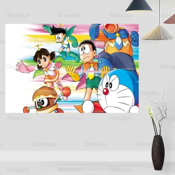 Naujas Atvykimo Doraemon Anime Plakatas Drobės Audinys Sienos Meno Plakatas Spausdinimo Tapybos Pobūdis Apdailos Šiuolaikinio Namų Dekoro Plakatas 0422
