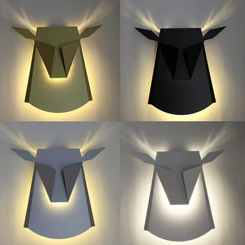 Origami Elnias Sienų apšvietimo Veidrodis Sienos Sconce LED Apšvietimas Rungtynių Kambarį Miegamojo Lempa Kūrybos Šiaurės elnių ragai Namų Meno Dekoro