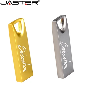 JASTER USB 2.0 Metalo, Sidabro, Aukso USB Flash Drive 4GB 8GB 16GB 32GB 64GB 128GB Pendrive Memory Stick LOGOTIPĄ Nemokamas Pristatymas
