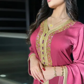 Abaja Dubajus Turkijos Islamo Drabužių Kaftan Ilgos Suknelės Musulmonų Moterims, Vakaro Suknelės, Malaizija Elegantiškas Flanelė Suknelės