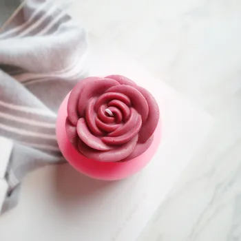 Rožių gėlių silikono žvakių liejimo gipso tinkas silikono formos betono gėlių, rožių pelėsių
