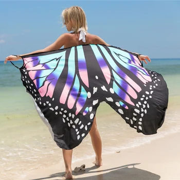 Vasaros Moterų Paplūdimio Cover Up Gyvūnų Spausdintą Modelio Rankovių Lengva Susieti Minkštas Kimono Megztinis Danga-Ups Viršūnės Juodos Spalvos Paplūdimio Dėvėti