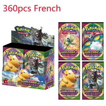 Prancūzijos 360 vnt Pokemon Kortas Tamsos Liepsnose Ryškus Įtampos Mūšis Stilius 