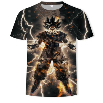 3D T-shirt Dragon Ball Spausdinimo Vasarą Karšto Pardavimo Trumpas Rankovėmis Apvalios Kaklo Mens Pat Sporto marškinėliai Mados Atsitiktinis marškinėliai