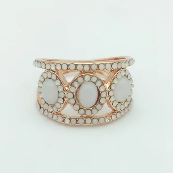 Mados naujo dizaino baltas opalas crysatl akmens piršto žiedą dovanų šalis papuošalai moterims ir merginoms
