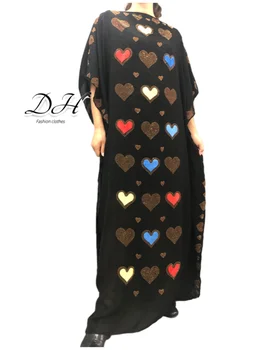 Naujas Mados Afrikos suknelė Moteris Minkštas Šviečia Ilga Suknelė heidi bazin Skraiste Afrikinio Femme Plius Dydis Boubou Musulmonų Abayas HD026