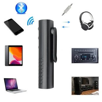 Bluetooth 5.0 Automobilių Muzika Audio Aux Ausinių Imtuvu, 3.5 mm Lizdas Belaidžio ryšio Adapteris, skirtas 