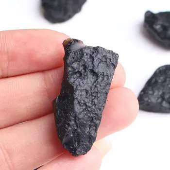 1PC Natūralus Juodas Indochinite Stebuklinga Tektite Grubus Meteoritas Kosmoso Uolienų Mineralinės Akmens Pavyzdys Dovana 