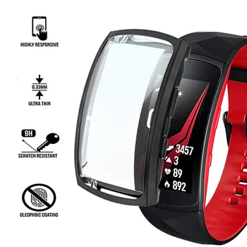360° Visą TPU Apsauginis Dangtelis skirtas Samsung Pavarų Fit2 Pro Atveju Full Screen Protector, Įrankių Pritaikymas 2 Pro SM-R365