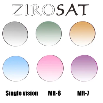 ZIROSAT Asferiniai Tonuoti spalva MR-8 1.61 indeksas Super Kietas Optinių Akinių Receptą Lęšius Stipriu Anti Reflective už Taškus