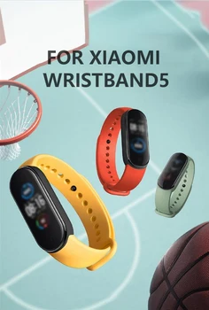 Už Xiaomi Mi Juosta 5 TPU+TPE Pakeitimo Apyrankės Apyrankės Watchband Už Xiomi Mi Juosta 5 Riešo Dirželis 2vnt Apsauginės plėvelės