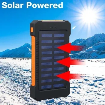 LED Lauko Kelionių 30000mAh Saulės Energijos Banko Nešiojamų Didelės Talpos Mobiliųjų Telefonų Kroviklį PowerBank Samsung 