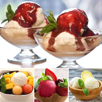 Vaikų išskirtinį dovanos desertas, ledų dubenėlį daugkartinio naudojimo dubenėlį ir šaukštą ledų puodelio 7 spalvų pasirinktinai ice cream priemonė virtuvė