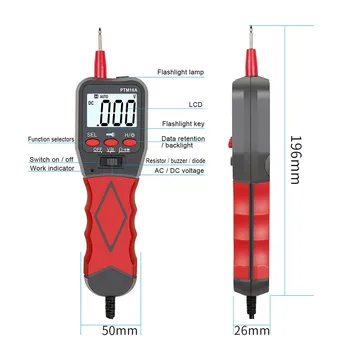 PTMPTM16A Pen Tipo Skaitmeninis Multimetras Profesional Daugiafunkcinis Voltmeter Nešiojamieji Elektriniai Prietaisai Įtampos Indikatorius