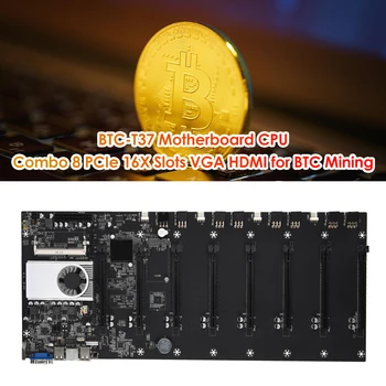 BTC-D37 Miner Plokštę 8*PCIE 16X Grafika Kortelių Lizdai 55mm Tarpai DDR3 Atminties VGA HDMI suderinamus