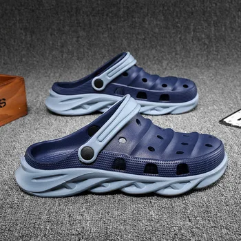 Vasaros vyriški sandalai, šlepetės dėvėti neslidžios net garsenybių asmenybės vyrų paplūdimio bateliai, sandalai ir šlepetės vyrams