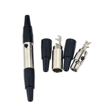 1pc Mini XLR 3 Pin Female Kištuko Male plug Mažas XLR Garso ir Mikrofono Jungtis, MIC Lituoti Tiesiai