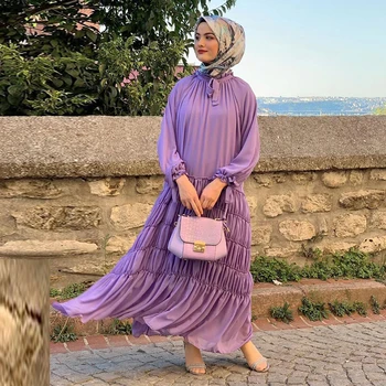 Šifono Abaja Dubajaus Musulmonų Mados Suknelė Turkijos Islamo Drabužių Abayas Suknelės Moterims Skraiste Femme Kaftan Musulman Vestidos