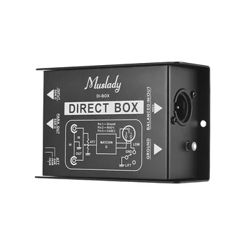 Muslady Profesinės Vieno Kanalo Pasyvus DI-Box Tiesioginio Įpurškimo Audio Box Subalansuotas & Išbalansuoti Signalo Keitiklis karšto pardavimo
