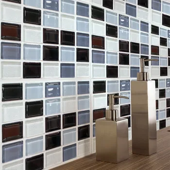 6pcs/set 20x20 Cm Mozaika, Sienų Lipdukai, 3d Stereo lipnios Virtuvės Naftos Įrodymas Vandeniui Modeliavimas Mozaikos Plytelių Lipdukas QW