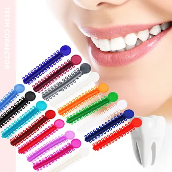 40pcs Įvairių spalvų Dantų Ortodontinis Ligatura Gumos Juostos Dantų Korektorius Elastinga Petnešomis Elastinga Guma Stomatologas Įrankiai Petnešos