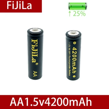 Naujas AA baterijos 4200 mAh Įkraunamos baterijos NI-MH 1,5 V AA baterijos Laikrodžiams, pelės, kompiuterių, žaislai t.t.