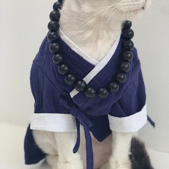 Pet Šuo, Katė Budistų Vienuolis Drabužius Kinų stiliaus Hanfu Marškinėliai