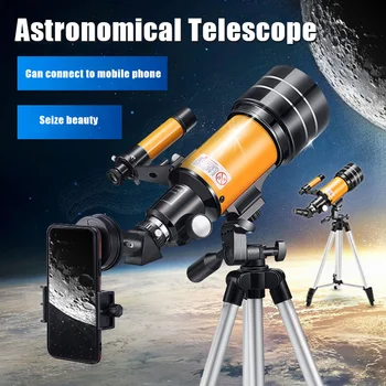 Teleskopai Suaugusiems 70mm Diafragmos Profesionalus Teleskopas Su Trikoju Astronomijos Refrakciją Teleskopas Telescopio Jumelles
