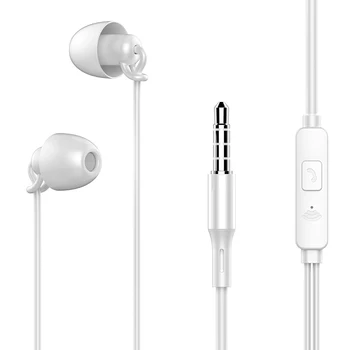 Hifi triukšmo mažinimo miego ausines 3,5 mm ausų minkšto silikono laidinio ausinės su mikrofonu Už Xiaomi 