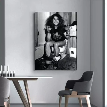Modulinė Drobės Ozzy Osbourne Nuotraukas Juoda Balta Mergaitė Tapybos Namų Dekoro Spaudinių Plakatas Kambarį Modernus Be Rėmelio Sienos Menas