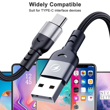 USB C Kabelio Trumpas Mobiliojo Telefono Įkroviklio Laidą 