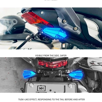DVASIA ŽVĖRIS Motociklo Universalus 12V Posūkio Signalo Lemputė, LED Žibintas Honda CBR 500R/650R BMW R1200GS Suzuki GSX 750