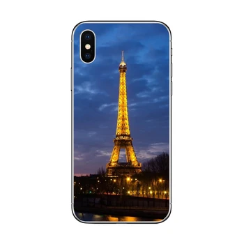 Ciciber Romantiškas Paryžiaus Eifelio Bokštas Telefono dėklas skirtas iPhone 11 Pro Max 7 6 6s 8 Plius 5S SE X XR XS Max Minkštos TPU Padengti Fundas Coque