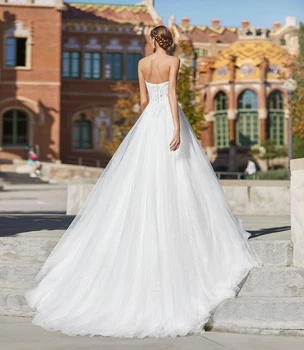 SoDigne Pricess Vestuvių Suknelės 2021 Nuo Peties Nėrinių Appliques Mygtukai Boho Nuotakos Suknelė Oficialų Vestuvinių Suknelių Plius Dydis