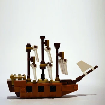 Vietoje naujos akcijų SS-12949 Mažai laive Piratų laivu Karališkasis karo laivas Kūrybos Idealus statyba blokai, plytos žaislas vaikams, dovana