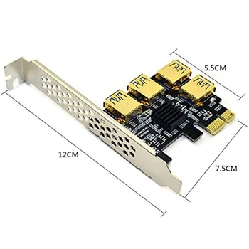 PCIE 1 iki 4 USB 3.0 PCI Express Stove Kortelės 1x į PCIe 16x Port Multiplier Adapterio plokštę už BTC Bitcoin Miner Kasybos DROPSHIPPING
